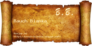 Bauch Bianka névjegykártya
